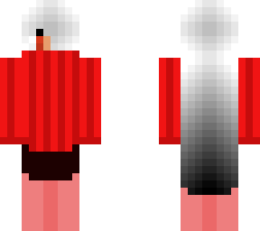 girl with white hair and red sweater