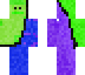 half green half purple man