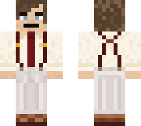 white pintstripe pants.