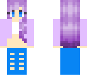 cute girl with purple hair