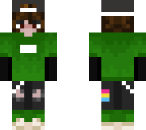 cool skater with pan flag