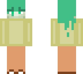 person with green skin