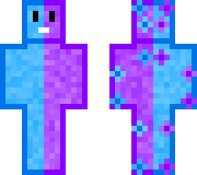 half pink half blue flower