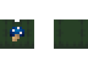 ob - dark green dark blue mushroom sweater