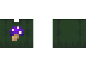 ob - dark green purple mushroom sweater
