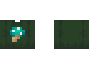 ob - dark green teal mushroom sweater