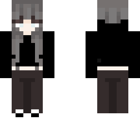 girl with black hoodie
