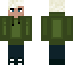green hoodie
