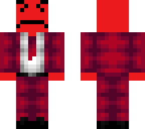Angry Emoji in Red Suit | Minecraft Skin