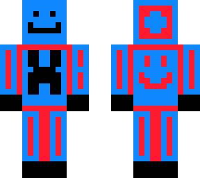 blue & red