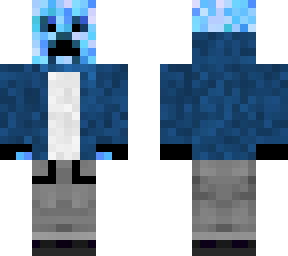 creeper blue and blue shirt