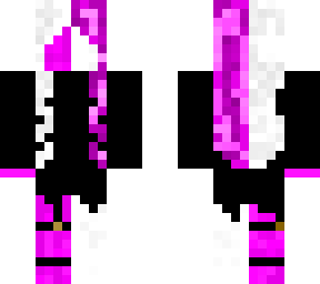 half pink half white girl!