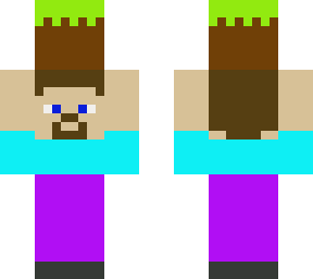 steve holding grass