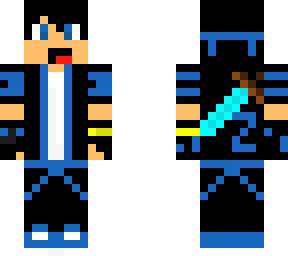 blue haried man