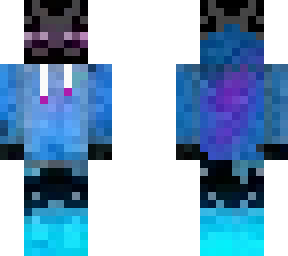 blue hoodie enderman short hood edit