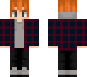 ginger wearing a flannel