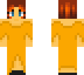 ginger with yellow dress and short hair (blue eyes)