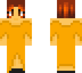 ginger with yellow dress and short hair (brown eyes)