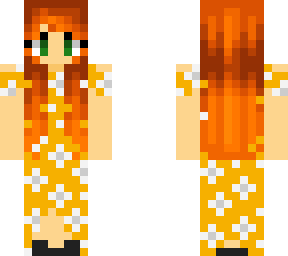 ginger with yellow flower dress (green eyes)