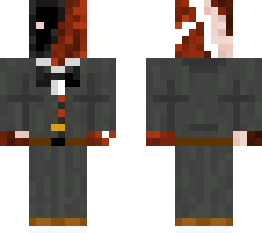 grey suit with mask