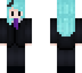 jaiden's wedding skin (updated with blue hair, flower is in hair)