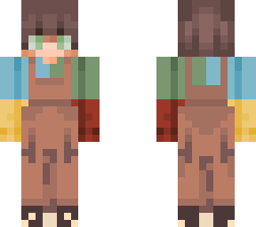 multicolor sweater with overalls