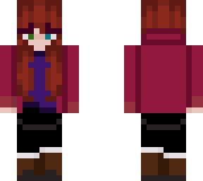 girl in red jacket