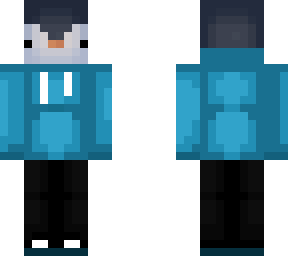 penguin with light blue sweater