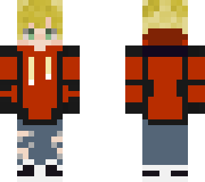 blond kid in a red hood