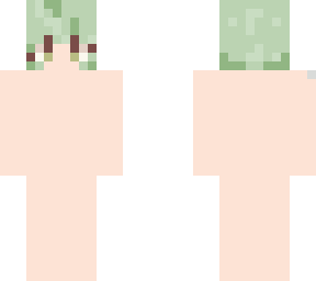 non-shaded base with green hair