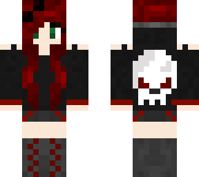 gothic girl with skull