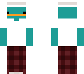 perry the platypus with white shirt and red pajamas