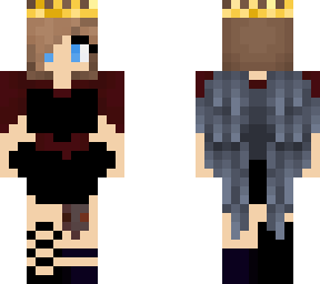 black, red witch and wings