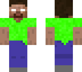herobrine with green shirt