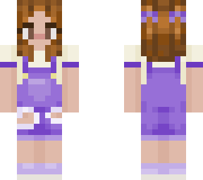 purple overalls