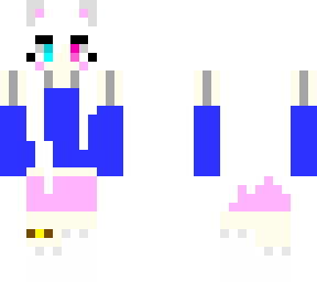 minecraft fan girl reel hire blue shirt thing cute