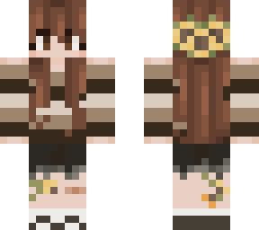 sunflower crown girl skin