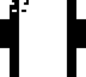 black and white demon