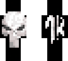 black and white skull