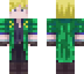 blonde dude with green cape