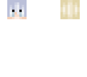 platinum blond with blue