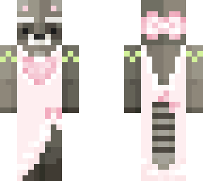 raccon wedding dress
