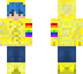 male coraline with rainbow band