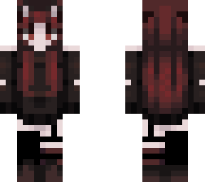 ~red girl with cat ears~