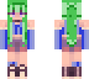 cute girl green hair