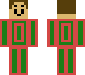 red and green xmas guy