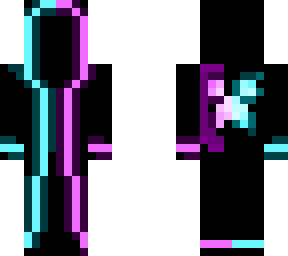blue and pink person
