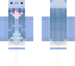 chica ajolote azul