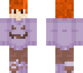 red head purple halloween