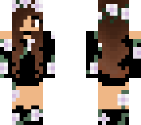 white purple rose minecraft skin